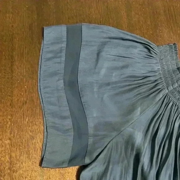 Ramy Brook Womens Jessica Off The Shoulder Mini Dress Size S Navy Asymmetric Hem - Picture 9 of 9